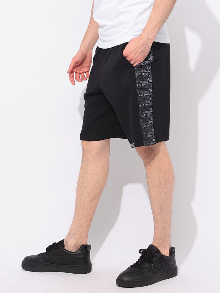 EMPORIO ARMANI (エンポリオアルマーニ) サイドロゴプリント 前閉じ ショートパンツ EA77M217AF12660 メンズ