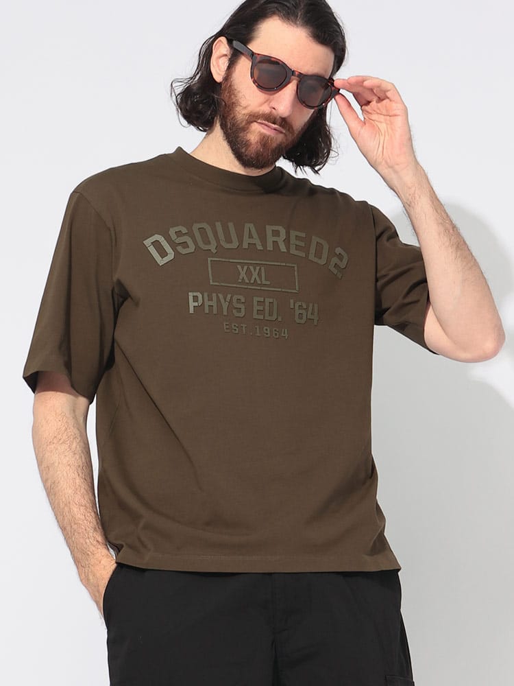 DSQUARED2 (ディースクエアード) ロゴプリント クルーネック 半袖 Tシャツ PHYS ED D2GD1413D20033 メンズ