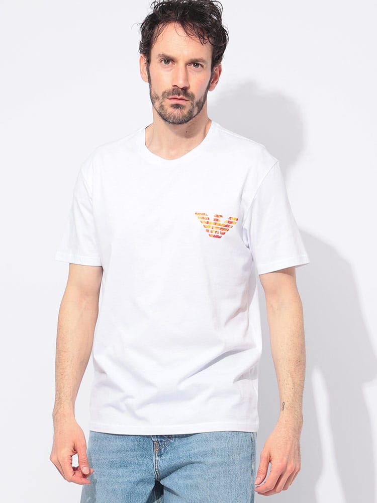EMPORIO ARMANI (エンポリオアルマーニ) イーグルロゴ クルーネック 半袖 Tシャツ EASEM574AF12349 メンズ