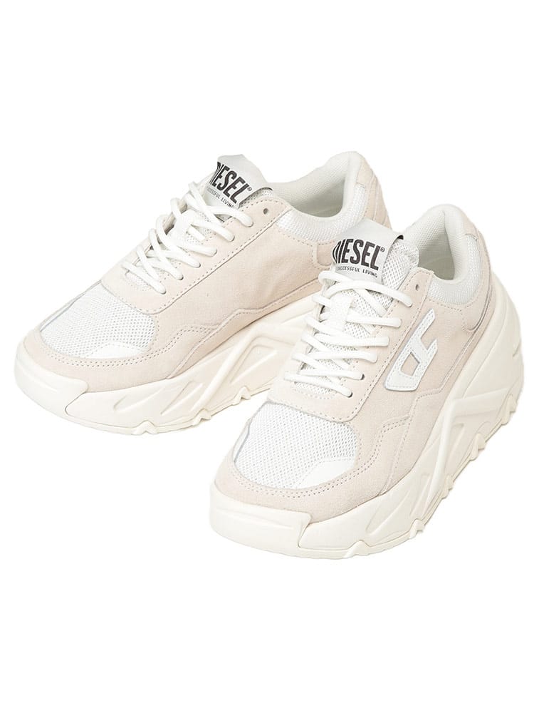 DIESEL (ディーゼル) レザー×メッシュ ロゴ スニーカー s-savannah w DSLY03565P8107 レディース