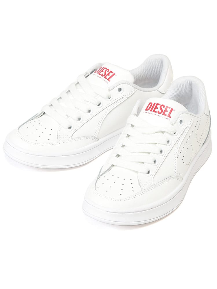 DIESEL (ディーゼル) レザー パンチングロゴ スニーカー s-dakota low DSLY03507P0476 レディース