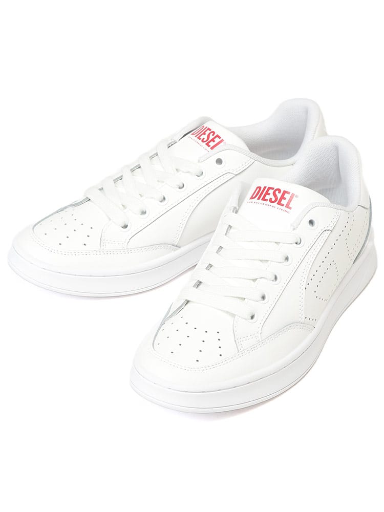 DIESEL (ディーゼル) レザー パンチングロゴ スニーカー s-dakota low DSY03595P0476 メンズ
