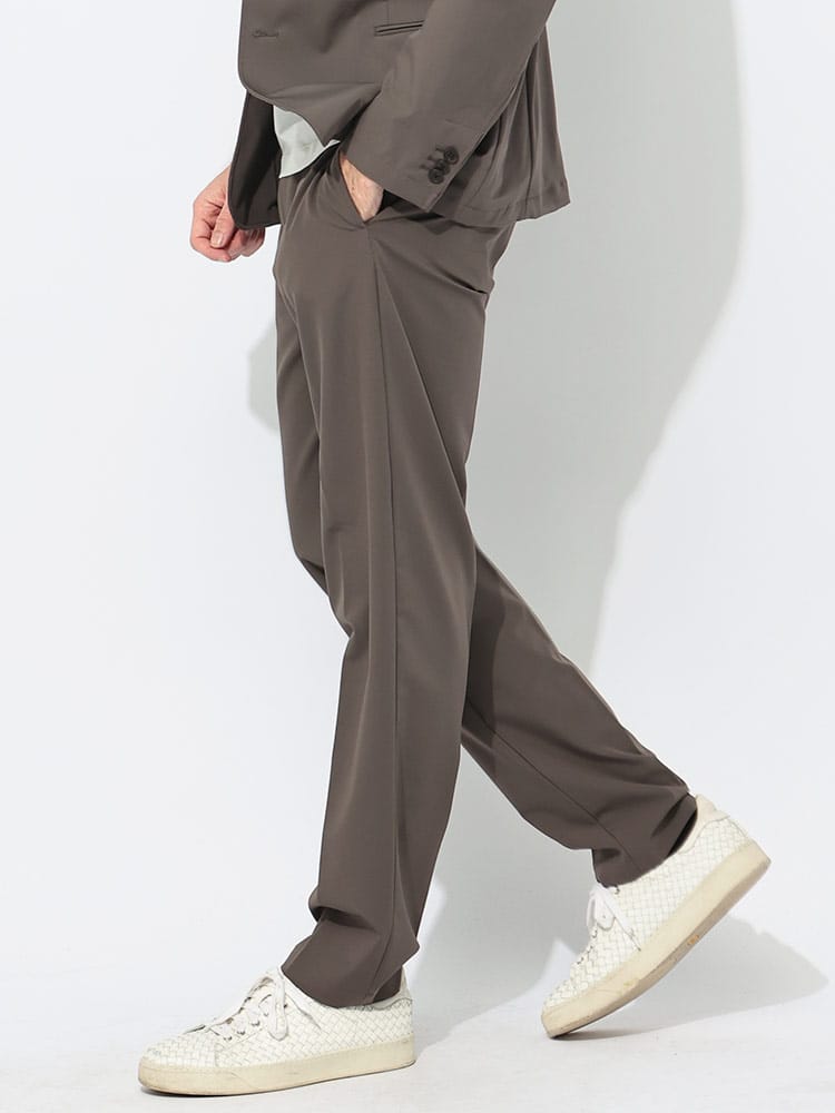 EMPORIO ARMANI (エンポリオアルマーニ) ストレッチ 無地 ノータック パンツ  EA1505AF10047 メンズ