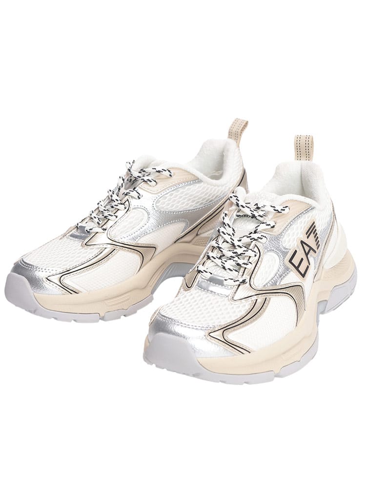 EMPORIO ARMANI (エンポリオアルマーニ) ロゴ メッシュアッパー スニーカー レディース