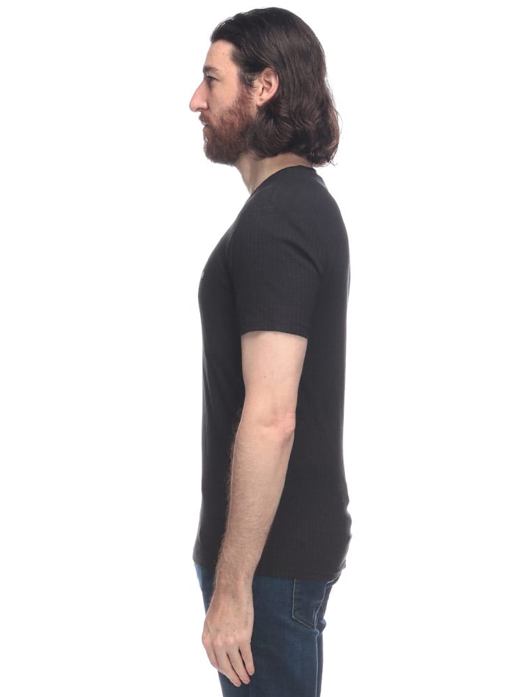EMPORIO ARMANI (エンポリオアルマーニ) ロゴ リブ クルーネック 半袖 