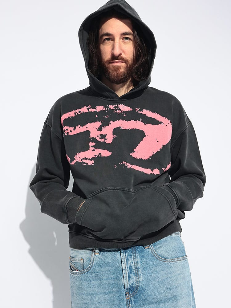 DIESEL (ディーゼル) ウォッシュオバールD プルオーバー パーカー メンズ