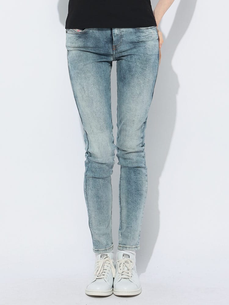 DIESEL (ディーゼル) スリム ストレッチデニムパンツ SLANDY レディース