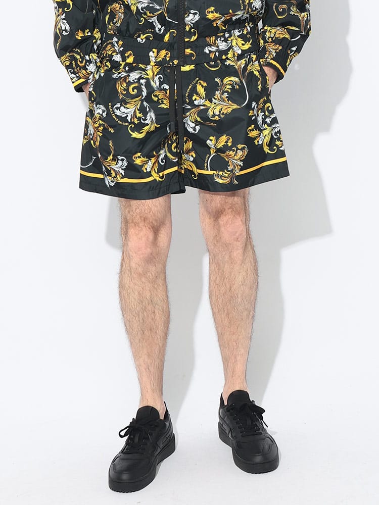 VERSACE JEANS COUTURE (ヴェルサーチェ ジーンズ クチュール) バロックプリント ウエストコード ショートパンツ メンズ