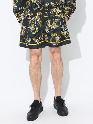 VERSACE JEANS COUTURE (ヴェルサーチェ ジーンズ クチュール) バロックプリント ウエストコード ショートパンツ メンズ