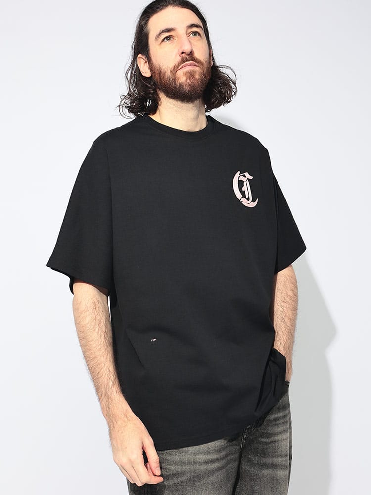 Just cavalli (ジャスト カヴァリ) バックロゴ クルーネック 半袖 Tシャツ メンズ