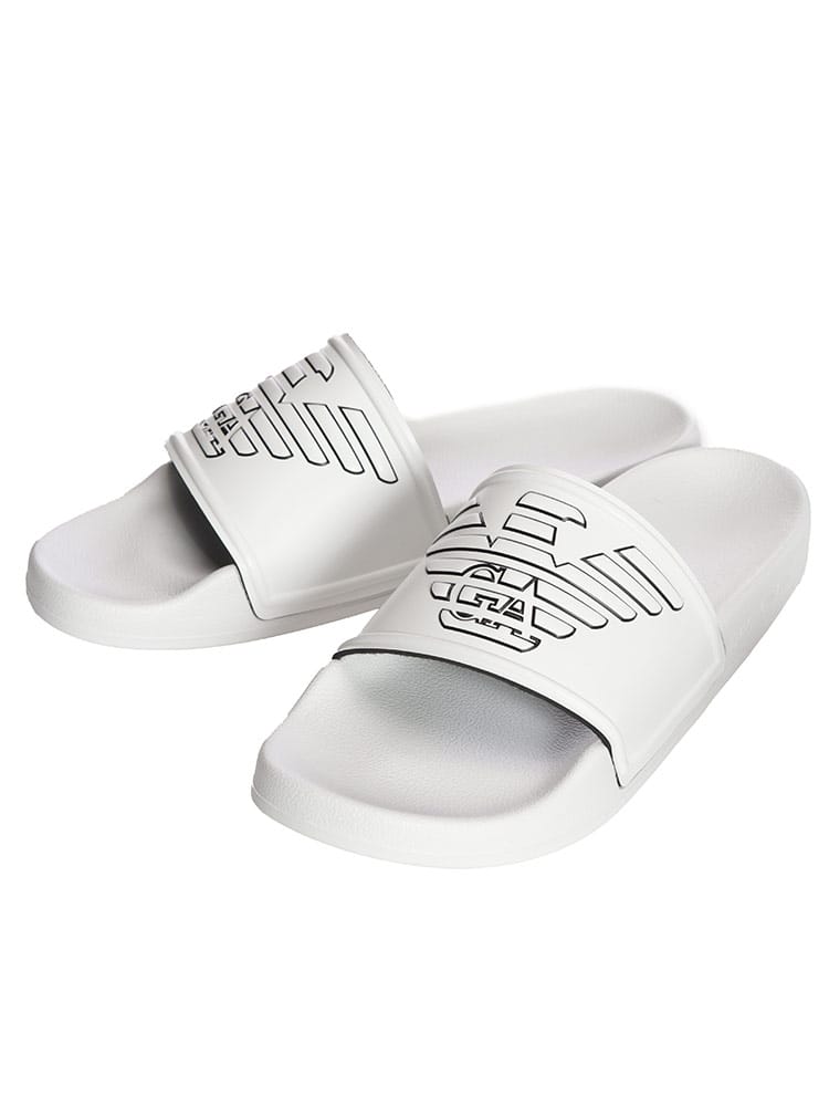 EMPORIO ARMANI (エンポリオアルマーニ) エンボスイーグル スライドサンダル メンズ