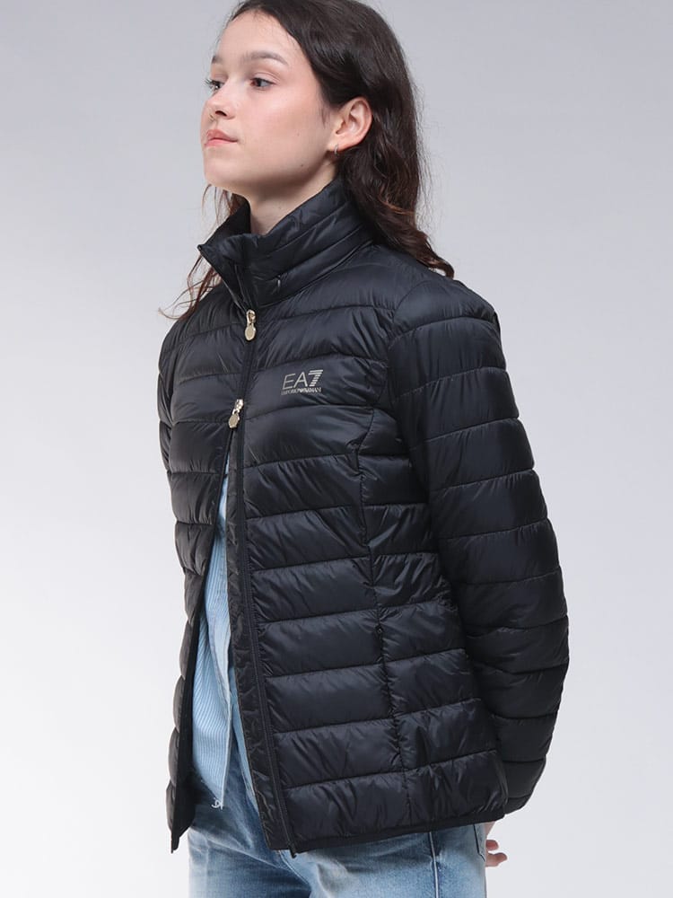 EMPORIO ARMANI (エンポリオアルマーニ) EA7 フード収納 フルジップ スタンド 中綿 ブルゾン EA7LW473AF12477 レディース