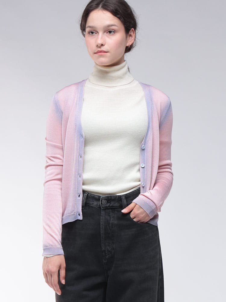 DIESEL (ディーゼル) ダブルダイカラー Vネック カーディガン DS1A188770NKCM レディース