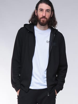 EMPORIO ARMANI (エンポリオアルマーニ) EA7 ボックスロゴ ジャガード ダブルジップ パーカー EA7M1119AF17982 メンズ 