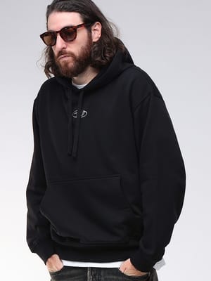 DIESEL (ディーゼル) オーバルD メタルロゴ ルーズフィット プルオーバー パーカー DSA0098560BMBJ メンズ 