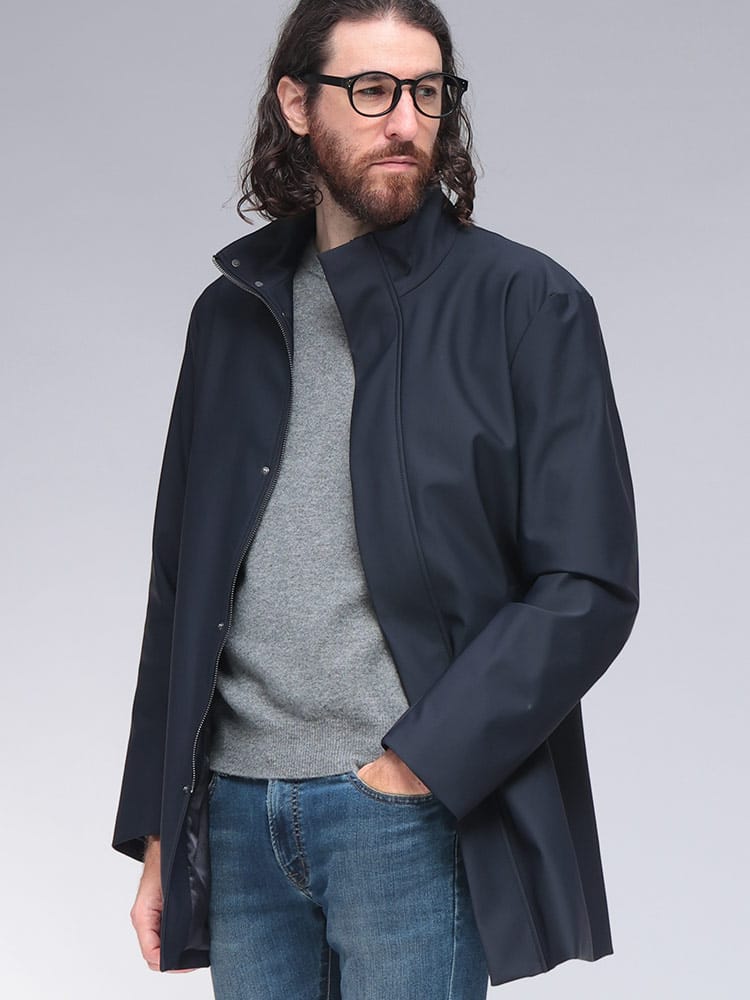 EMPORIO ARMANI (エンポリオアルマーニ) スタンドカラー ハーフコート 防風 体温調整 EA8N1L811NAZAZ メンズ