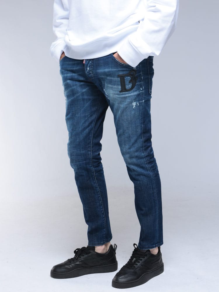 DSQUARED2 (ディースクエアード) ダメージ ストレッチデニムパンツ ジーンズ  SKATER D2LB1721D30010 メンズ