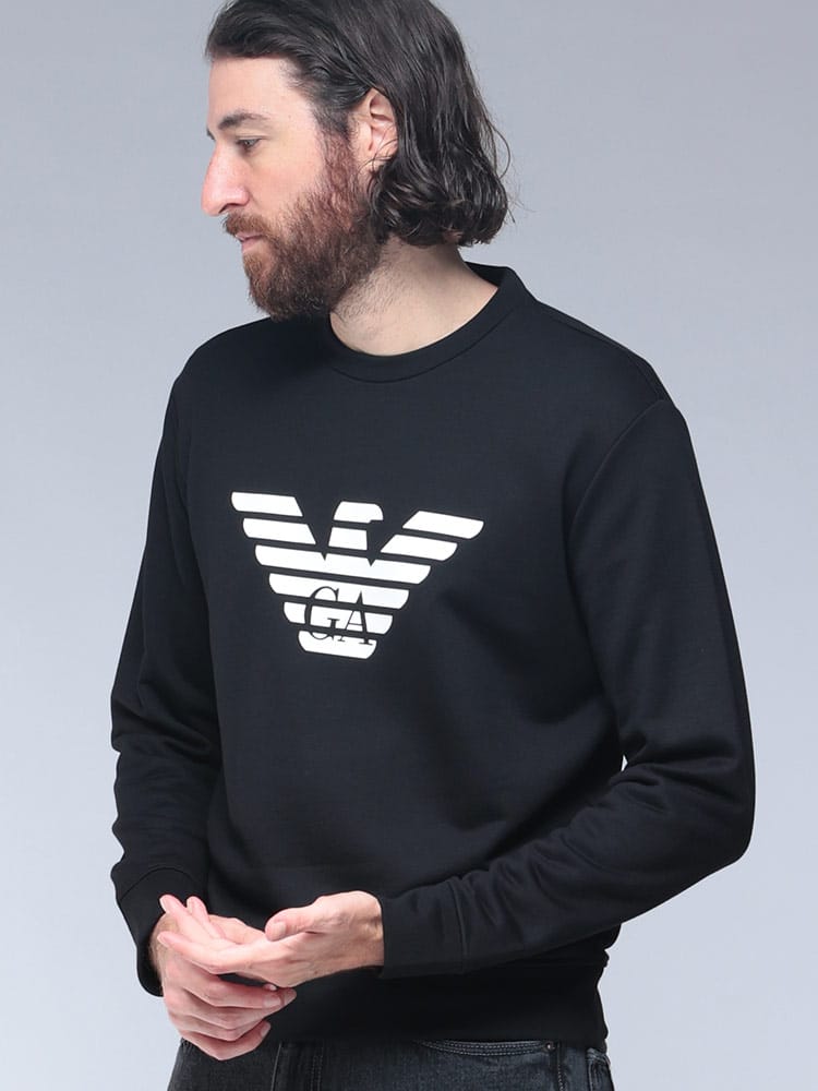 EMPORIO ARMANI (エンポリオアルマーニ) イーグルロゴ クルーネックスウェット トレーナー BIG AQUILA EA8N1MR61JRZ メンズ