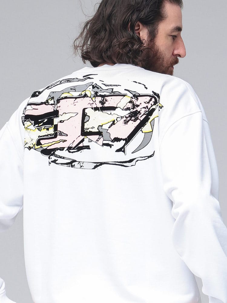 DIESEL (ディーゼル) バックデザイン クルーネック スウェット トレーナー DSA186940HYAT メンズ