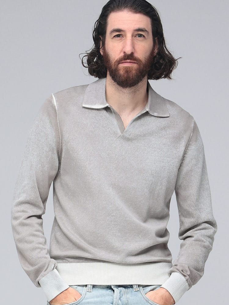 DIESEL (ディーゼル) ニット 長袖 スキッパーカラー セーター DSA148490BEAR メンズ