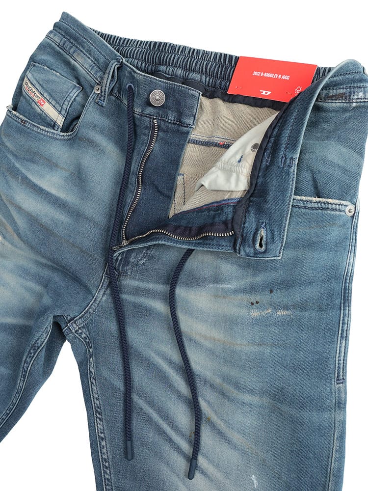 DIESEL (ディーゼル) ストレッチ ダメージ加工 ジップフライ JOGG 