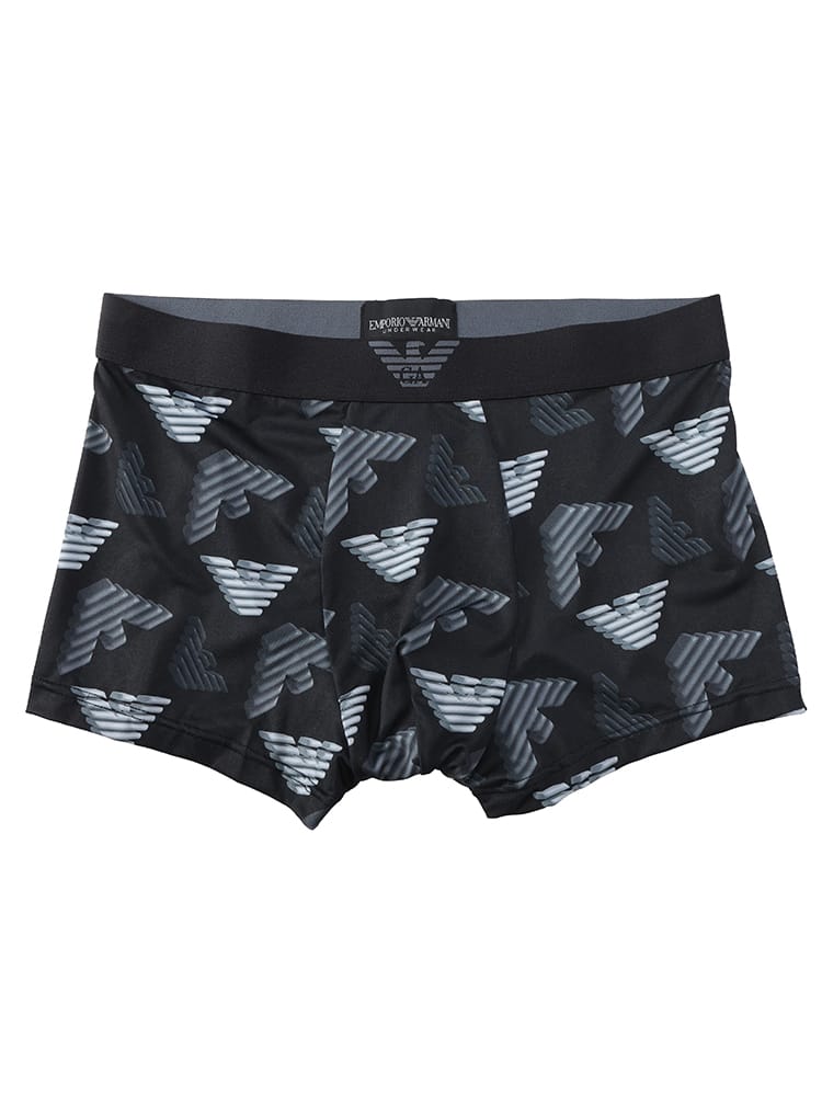 EMPORIO ARMANI (エンポリオアルマーニ) 総ロゴ 前閉じ ボクサーパンツ EAUEM000232 メンズ
