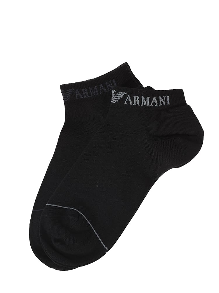 EMPORIO ARMANI (エンポリオアルマーニ) ロゴリブ スニーカーソックス 3足セット EAUEM000550 メンズ
