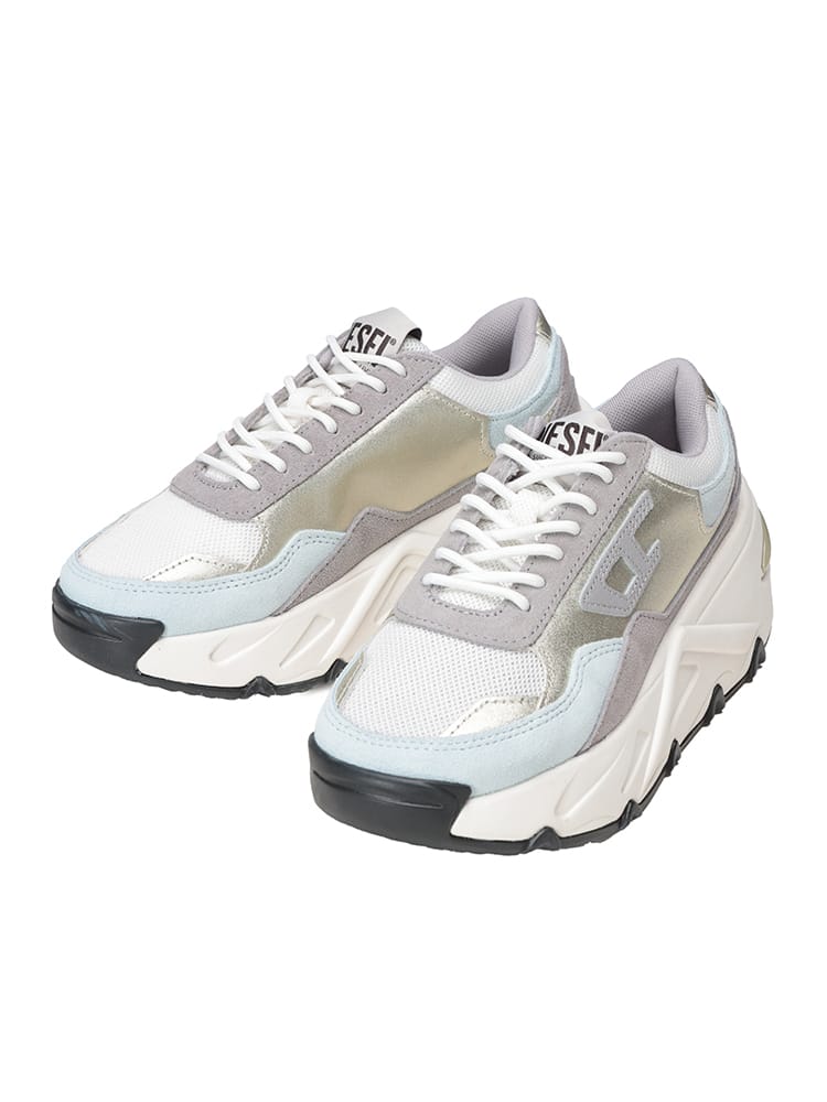 DIESEL (ディーゼル) スエード メッシュ ロゴ スニーカー SAVANNAH DSLY03565P8451 レディース