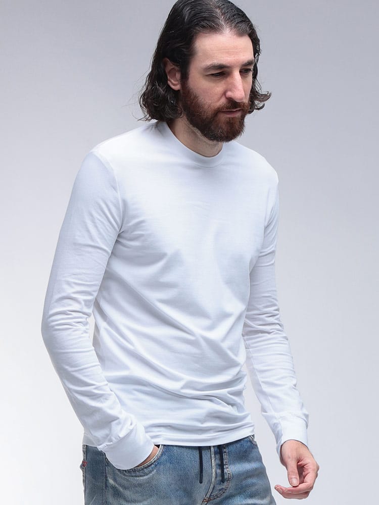 DSQUARED2 (ディースクエアード) バックワンポイント クルーネック 長袖 アンダーTシャツ D2D9M106000 メンズ