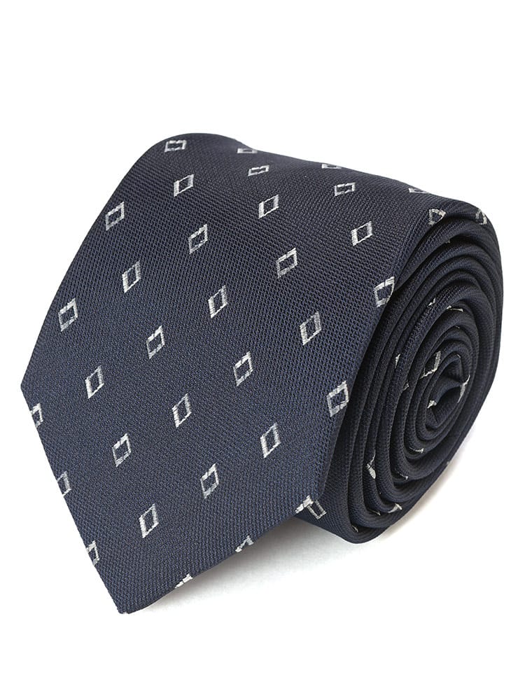 EMPORIO ARMANI (エンポリオアルマーニ) シルク100％ ダイヤ柄 ネクタイ EAE1344TE16529 メンズ