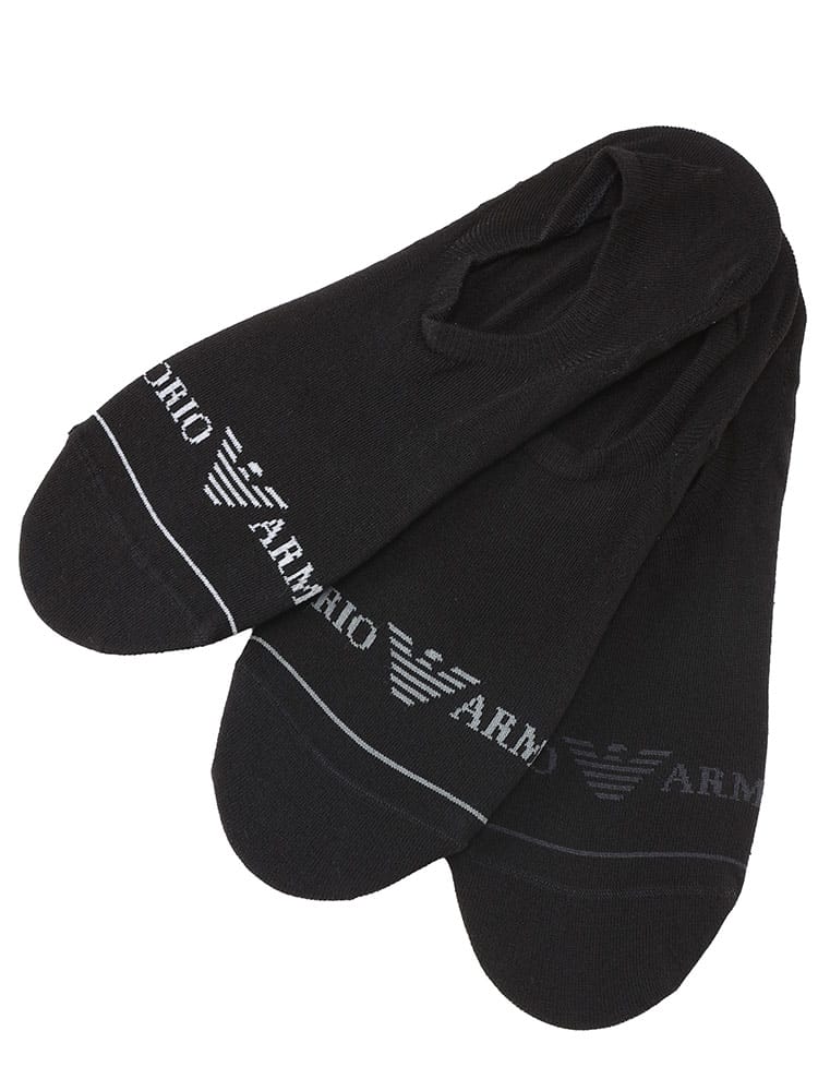 EMPORIO ARMANI (エンポリオアルマーニ) ロゴ カバーソックス 3足セット EAUEM000548 メンズ