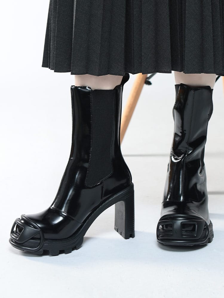 DIESEL (ディーゼル) オーバルD サイドゴア チェルシーブーツ HAMMER DSLY03419P4471 レディース