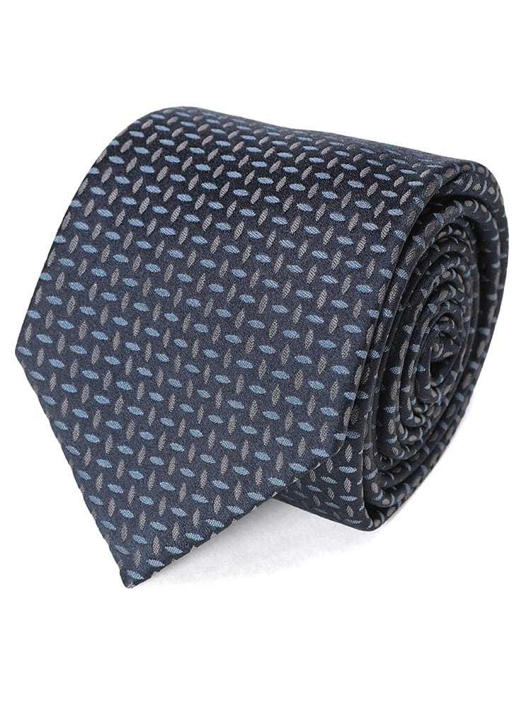 EMPORIO ARMANI (エンポリオアルマーニ) シルク100％ バスケット柄 ネクタイ EA1344TE16540 メンズ