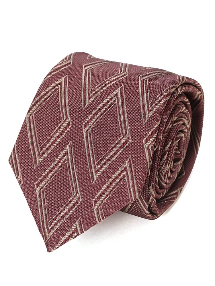 EMPORIO ARMANI (エンポリオアルマーニ) シルク100％ ビッグダイヤ柄 ネクタイ EA1344TE16542 メンズ