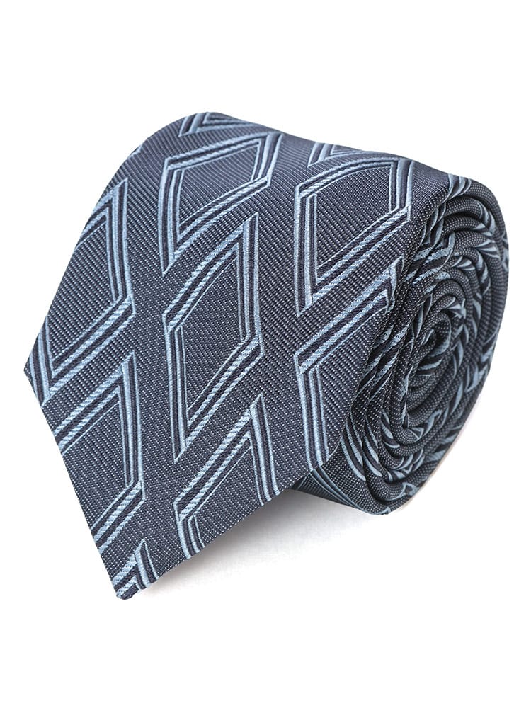 EMPORIO ARMANI (エンポリオアルマーニ) シルク100％ ビッグダイヤ柄 ネクタイ EA1344TE16542 メンズ