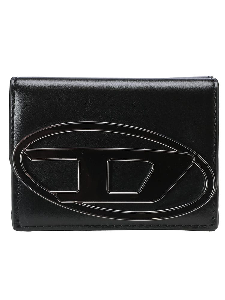 DIESEL (ディーゼル) メタルオーバルD レザー 三つ折り財布 DSLX09887PR818 レディース