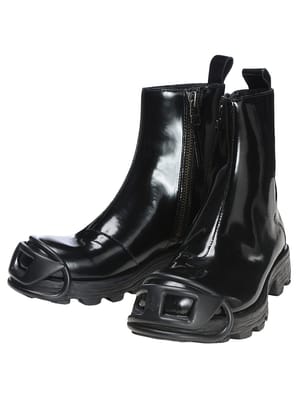 DIESEL (ディーゼル) スエード メッシュ ロゴ スニーカー SAVANNAH 