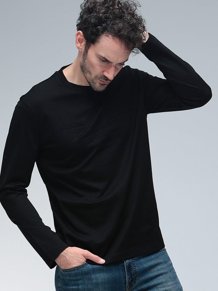 EMPORIO ARMANI (エンポリオアルマーニ) BIGロゴ クルーネック 長袖 Tシャツ AQUILA EA8N1TD71GYZ メンズ