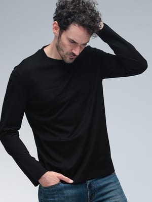 EMPORIO ARMANI (エンポリオアルマーニ) BIGロゴ クルーネック 長袖 Tシャツ AQUILA EA8N1TD71GYZ メンズ