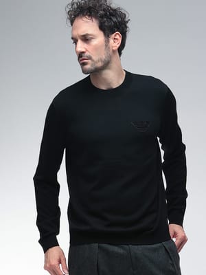 EMPORIO ARMANI (エンポリオアルマーニ) イーグルパッチ クルーネック ニット EAEM2419AF14158 メンズ