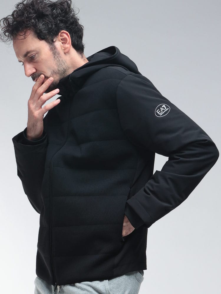 EMPORIO ARMANI (エンポリオアルマーニ) EA7 フード フルジップ 中綿 コンビネーション ジャケット EA77M837AF13555 メンズ