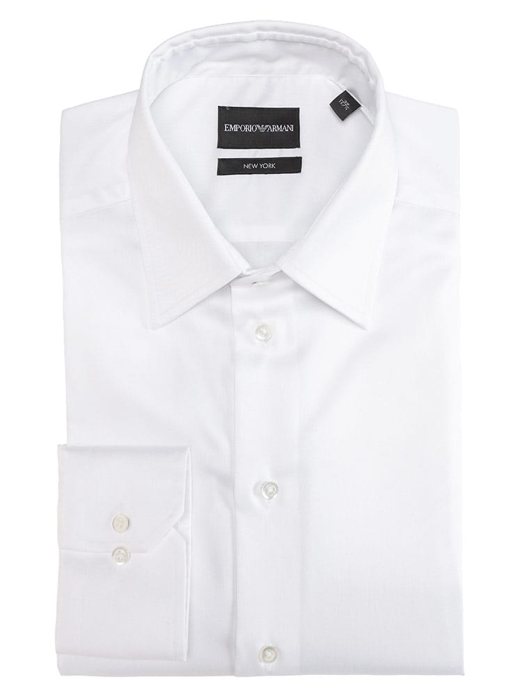 EMPORIO ARMANI (エンポリオアルマーニ) 無地 長袖 ドレスシャツ EA0065TE10156 メンズ