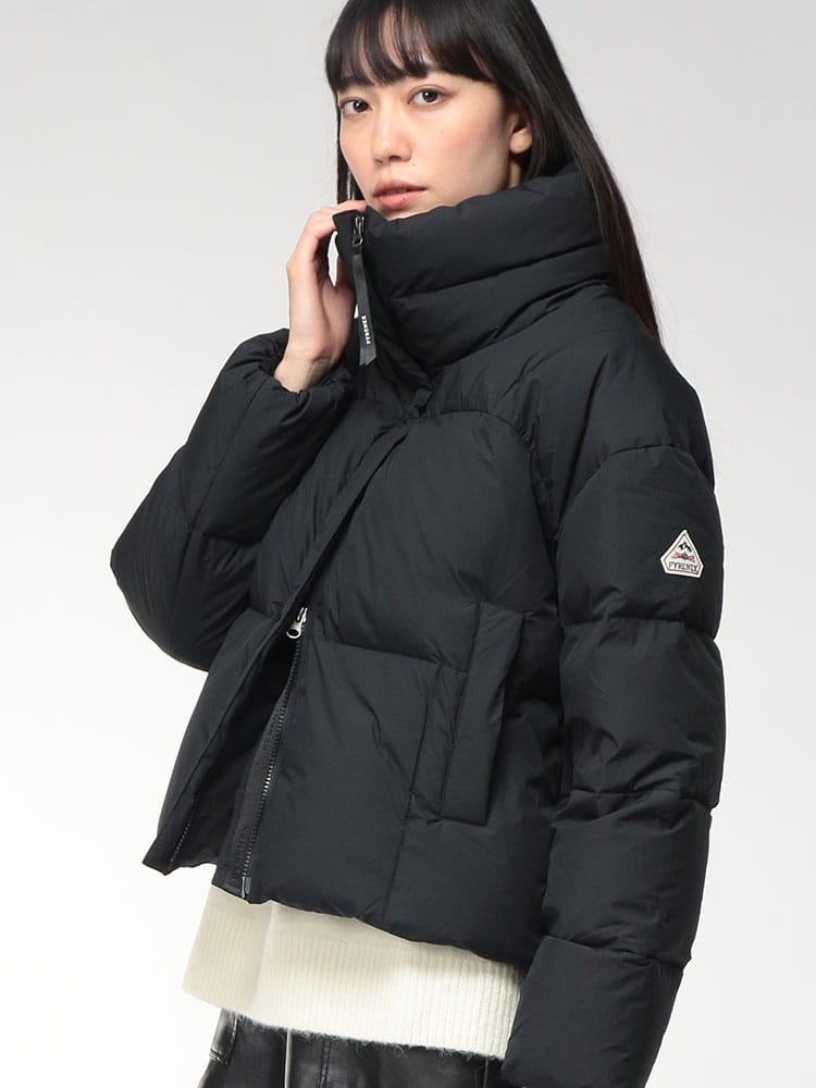 PYRENEX (ピレネックス) ボリュームネック フルジップ ダウンジャケット HARMONIE CROP アルモニクロップ  PNLHWY044 レディース