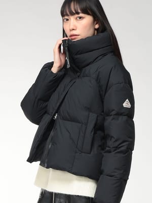 PYRENEX (ピレネックス) ボリュームネック フルジップ ダウンジャケット HARMONIE CROP アルモニクロップ  PNLHWY044 レディース
