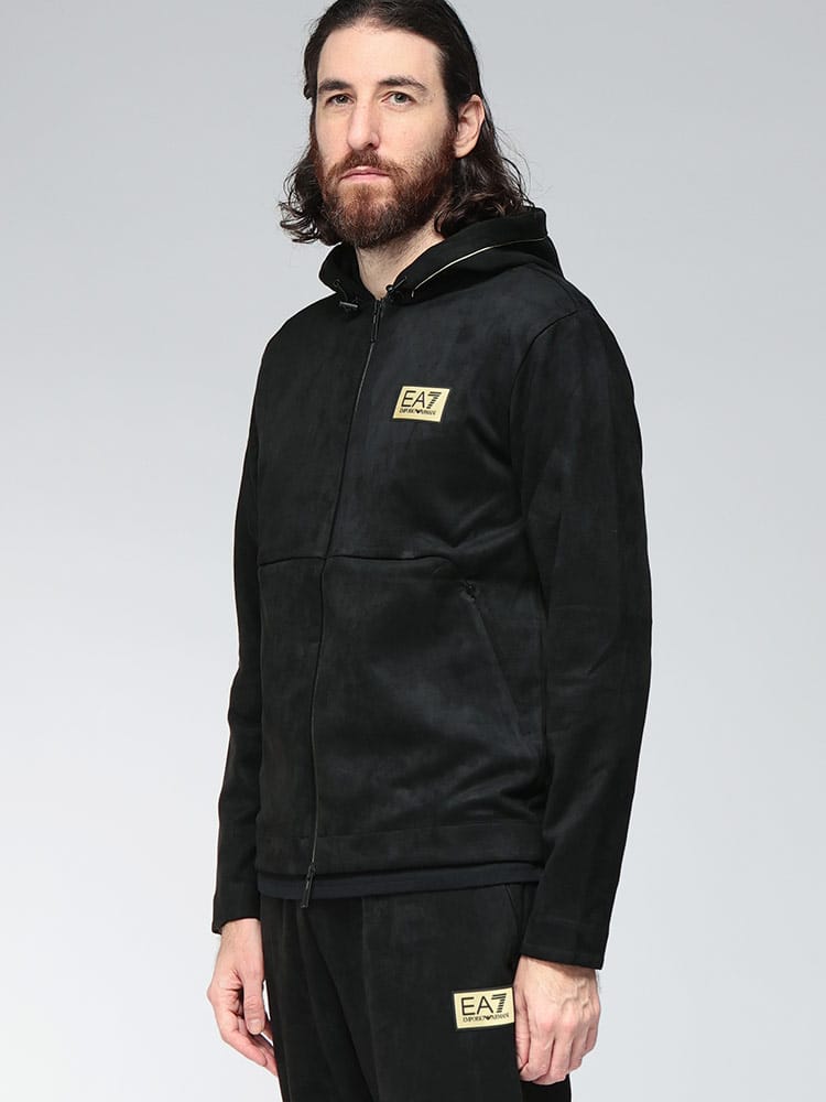 EMPORIO ARMANI (エンポリオアルマーニ) ゴールドラベル ベロア フルジップ パーカー EA77M675AF16718 メンズ