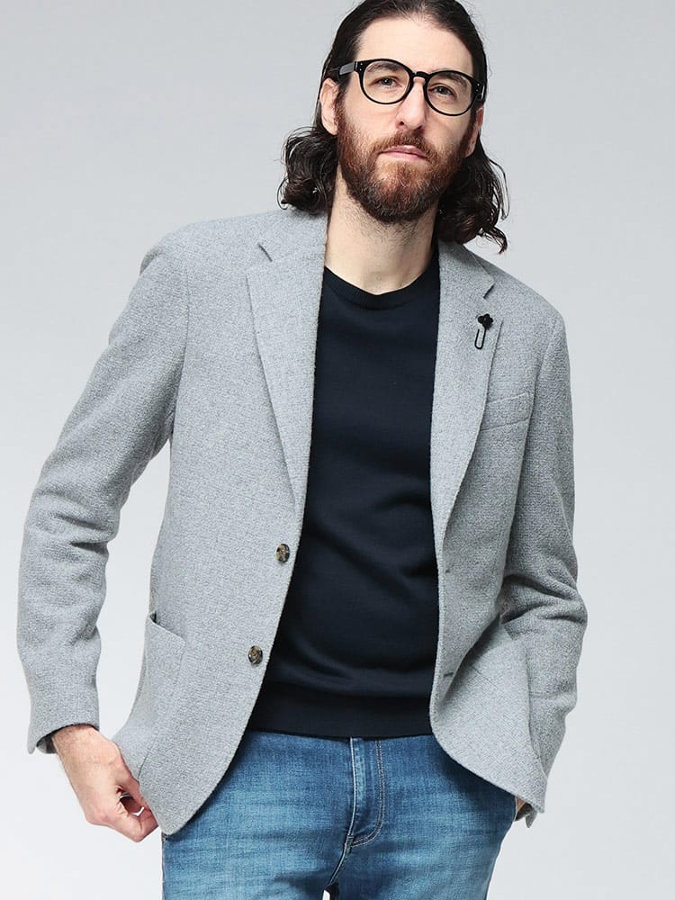 LARDINI (ラルディーニ) ブークレ シルクカシミヤブレンド シングル 