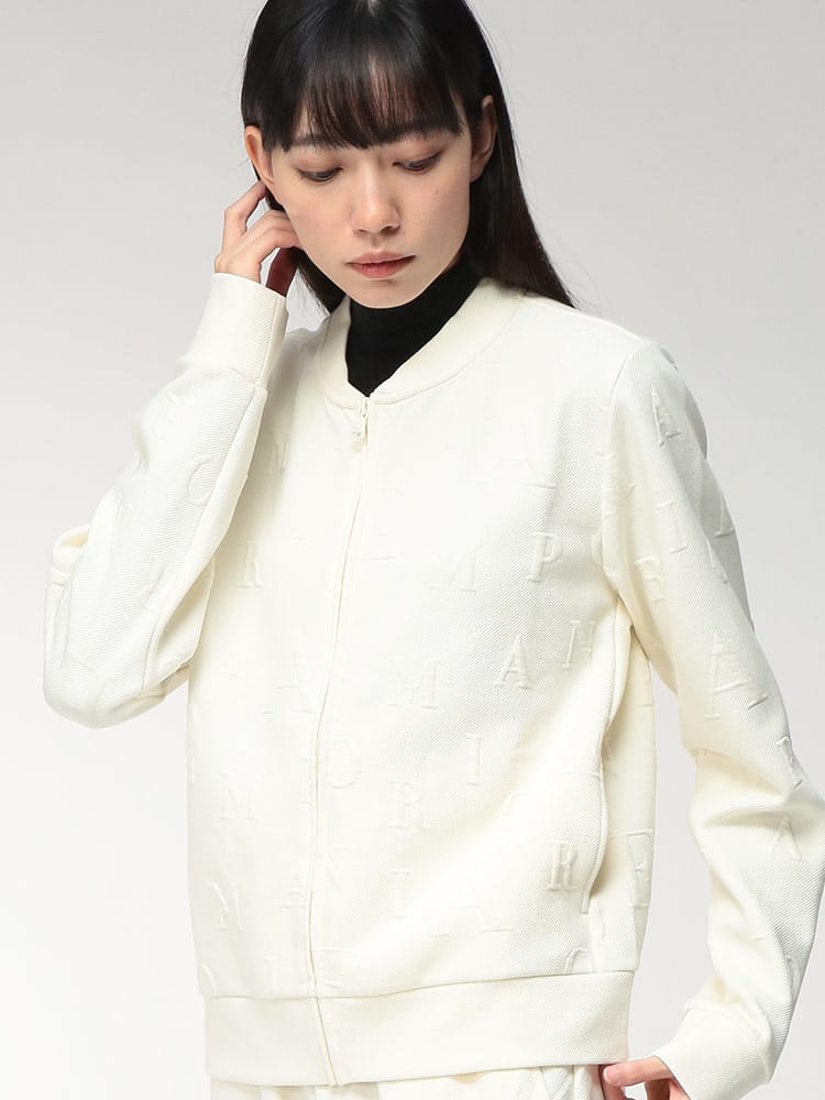 EMPORIO ARMANI (エンポリオアルマーニ) 総ロゴ フルジップ ブルゾン EAULEW001908 レディース