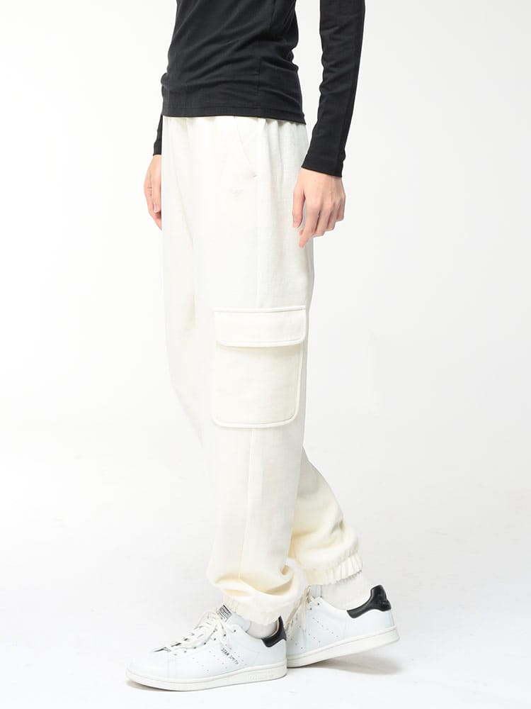 EMPORIO ARMANI (エンポリオアルマーニ) ポケット ワンポイント カーゴ スウェットパンツ EAULEW001907 レディース