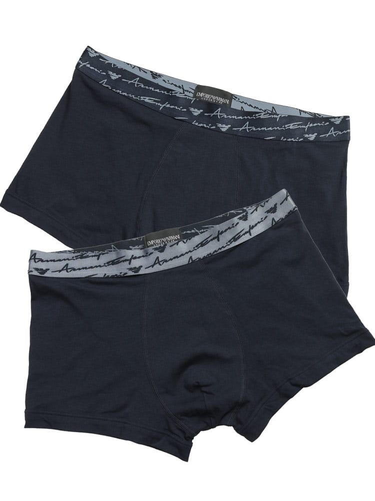 EMPORIO ARMANI (エンポリオアルマーニ) 2枚組 セット ロゴ アンダーウェア ボクサー パンツ 2PACK EAUEM000253 メンズ