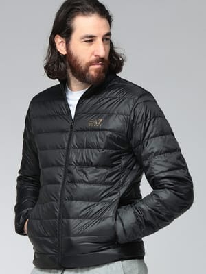 EMPORIO ARMANI (エンポリオアルマーニ) 胸ロゴ フルジップ ライトダウン ジャケット EA78NPB23PNGPZ メンズ